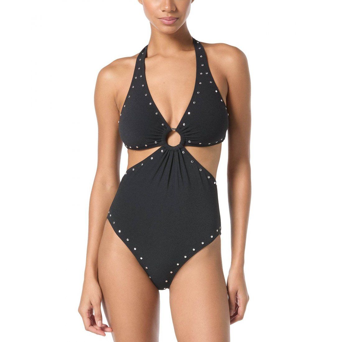 Michael kors - Maillot de bain 'Crepe Ring Halter Cut-Out' pour Femmes
