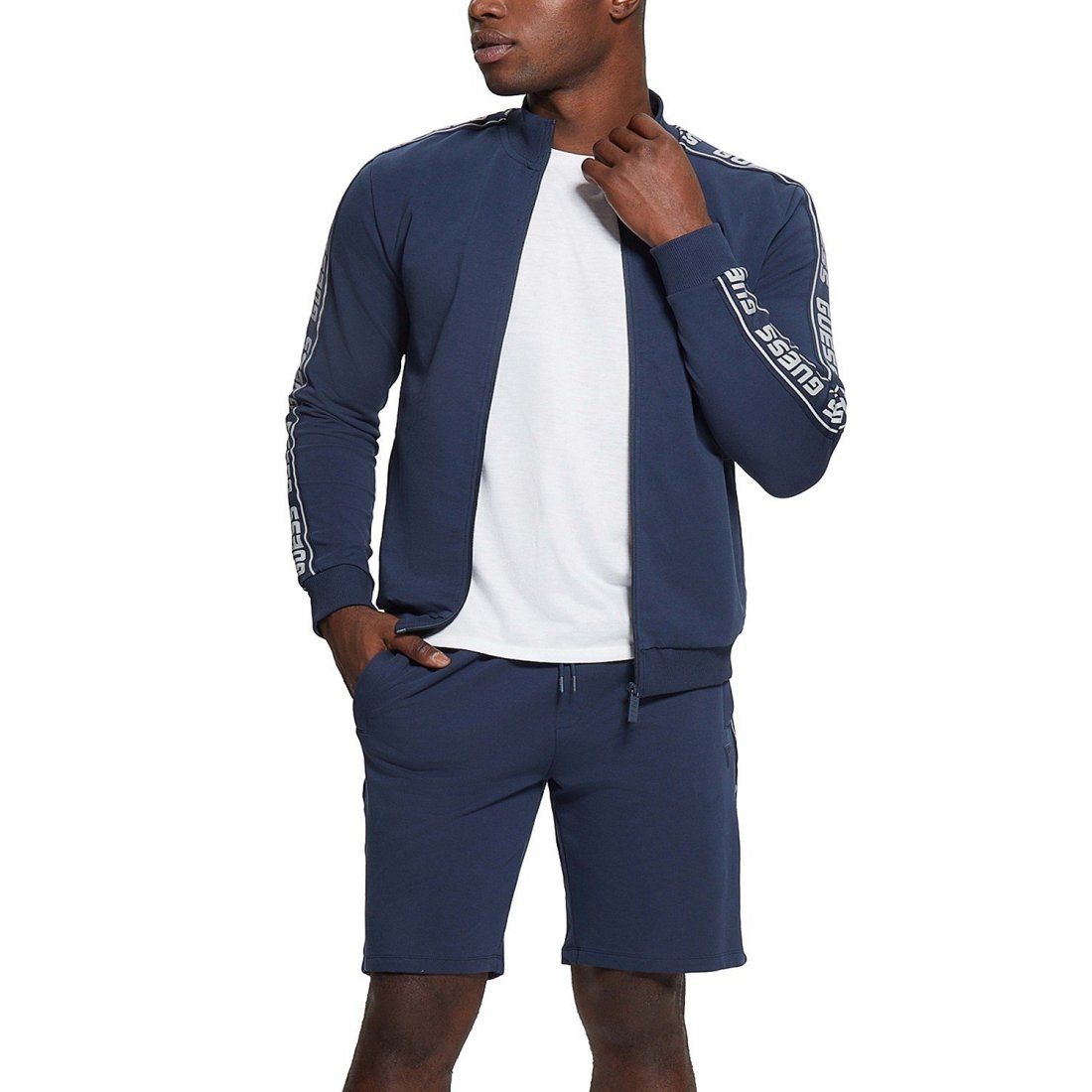 Guess - Sweatshirt 'Arlo Zip-Front' pour Hommes