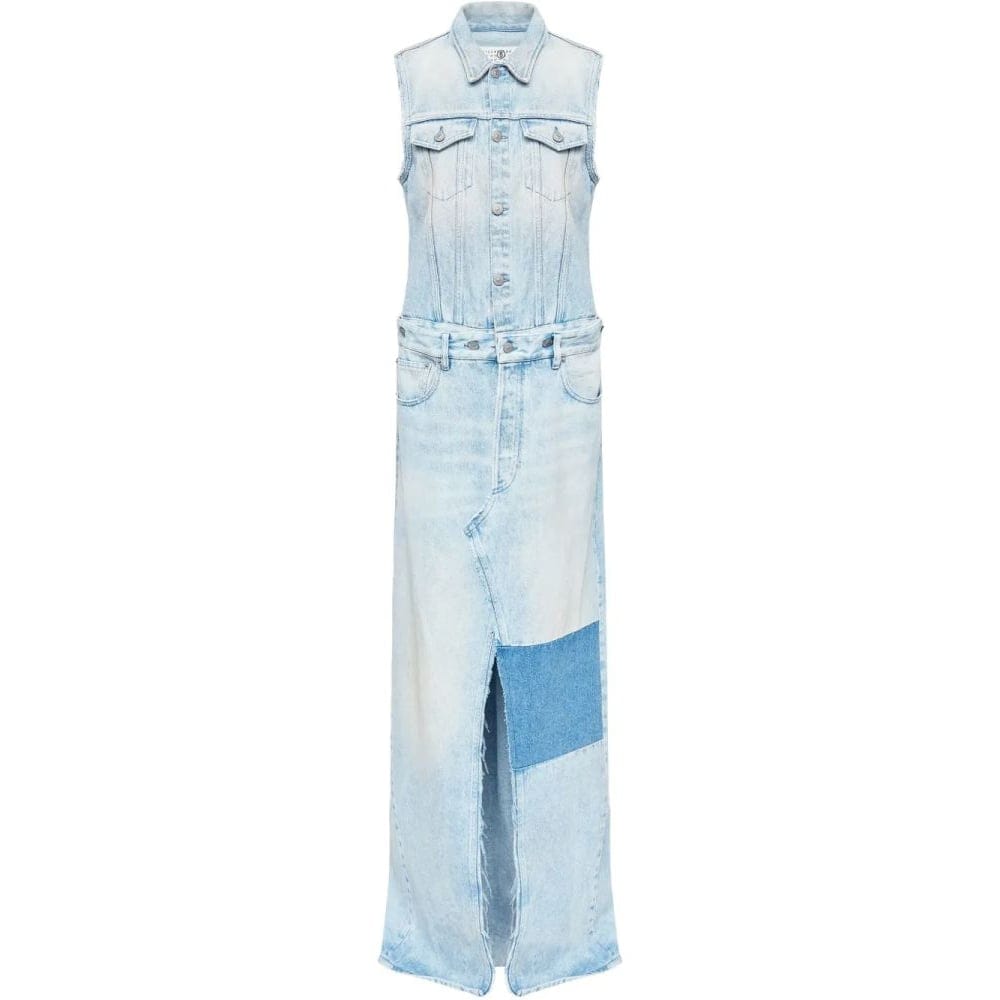 Mm6 maison margiela - "Robe maxi 'Denim' pour Femmes"