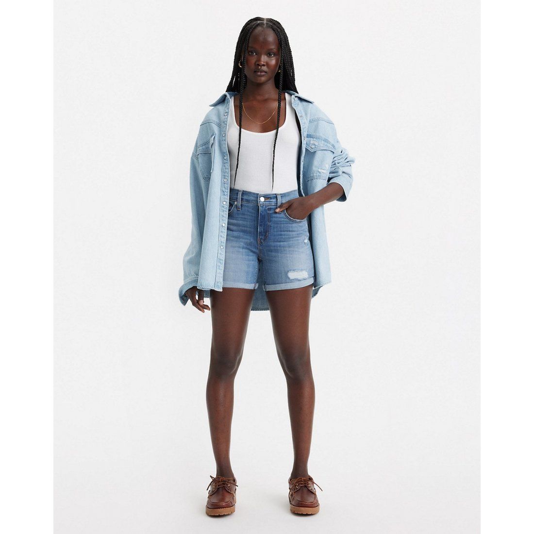 Levi's - Short 'Mid Length' pour Femmes