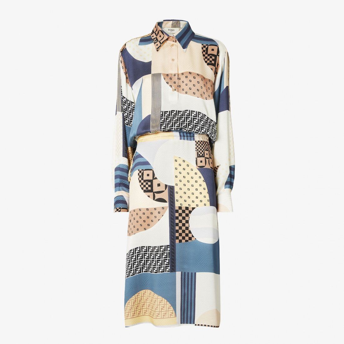 Fendi - Robe maxi 'Patchwork Print' pour Femmes