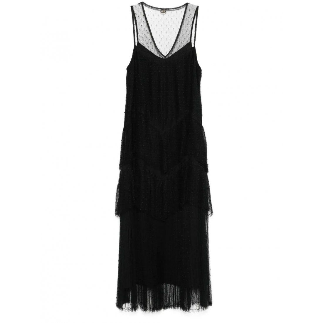 Twin set - Robe Midi 'Pleated Tulle' pour Femmes