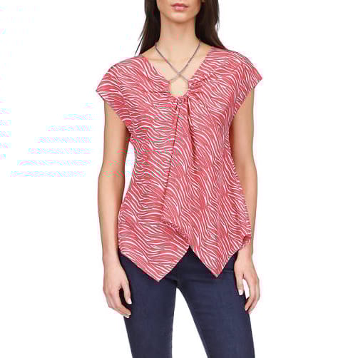 Michael michael kors - 'Zebra Handkerchief Hem Chain Top' pour Femmes