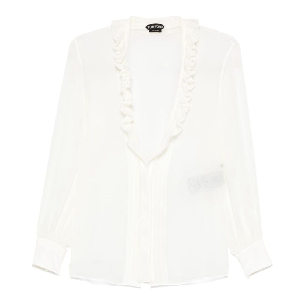 Tom ford - Blouse à manches longues 'Ruffle-Detailed' pour Femmes
