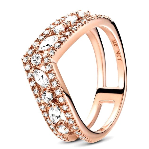 Pandora - Bague 'Sparkling Marquise Double Wishbone' pour Femmes