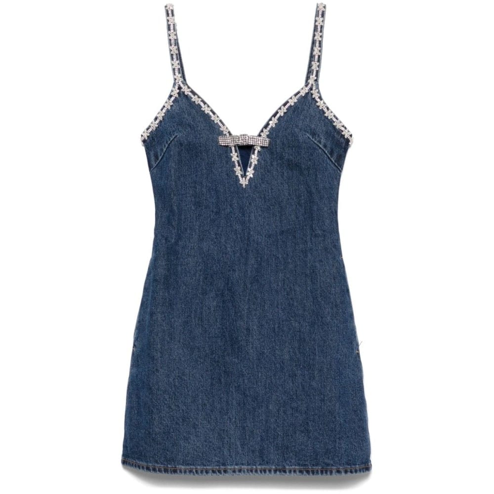 Self portrait - Robe mini 'Strappy Denim' pour Femmes