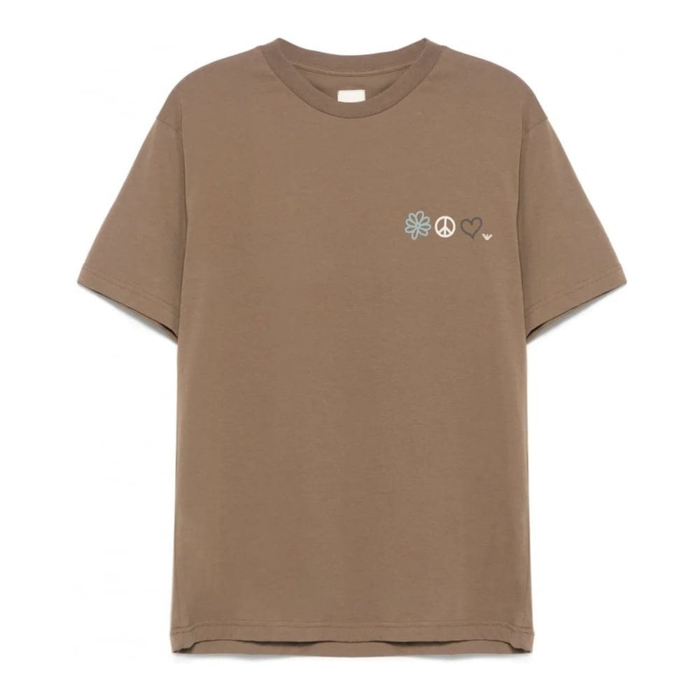 Emporio armani - T-shirt 'Shitake Flower Peace' pour Hommes