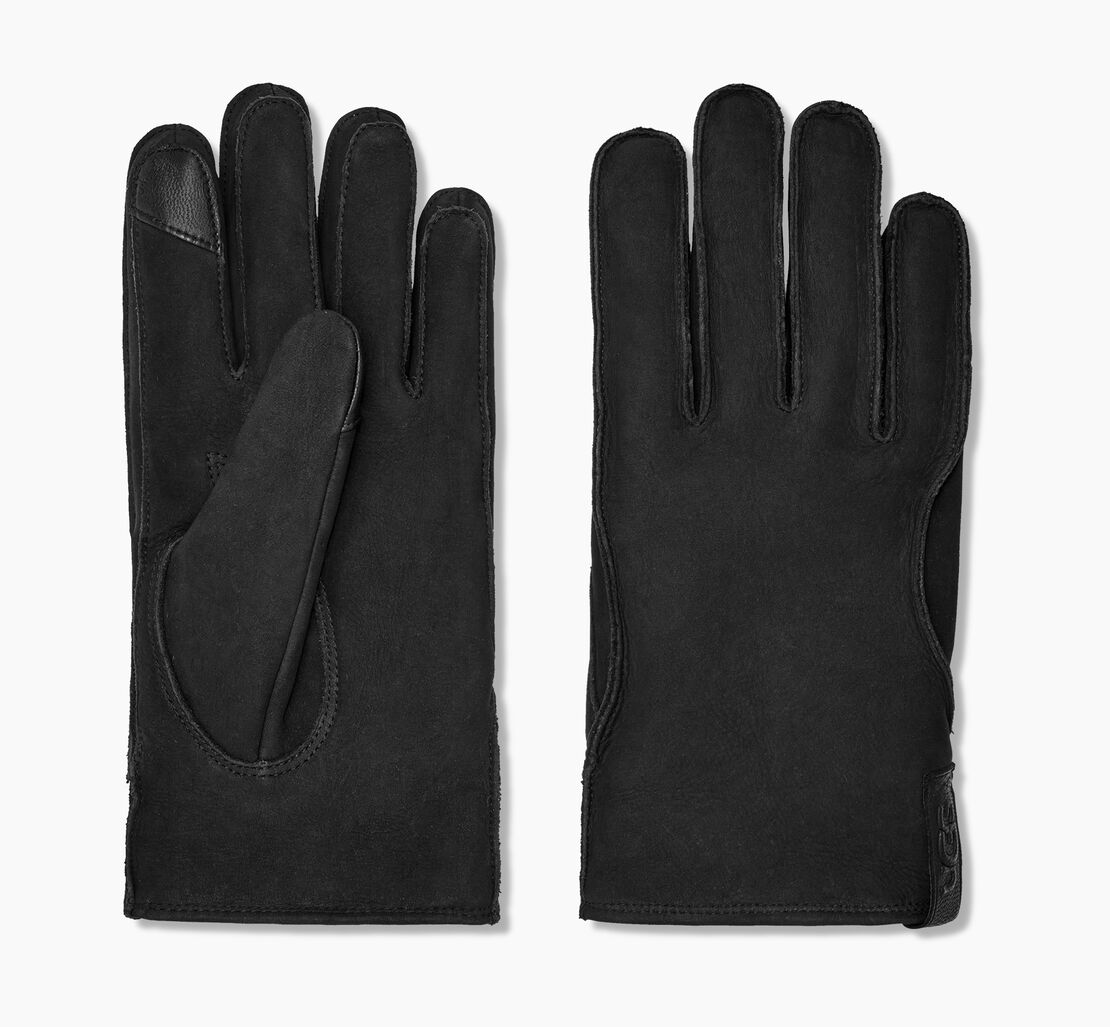 UGG - M's Leather Clamshell Logo Glove