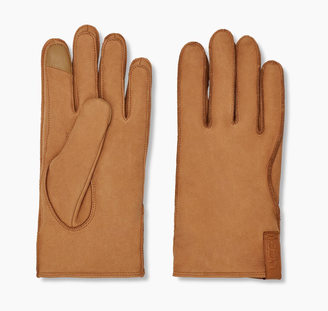 UGG - M's Leather Clamshell Logo Glove