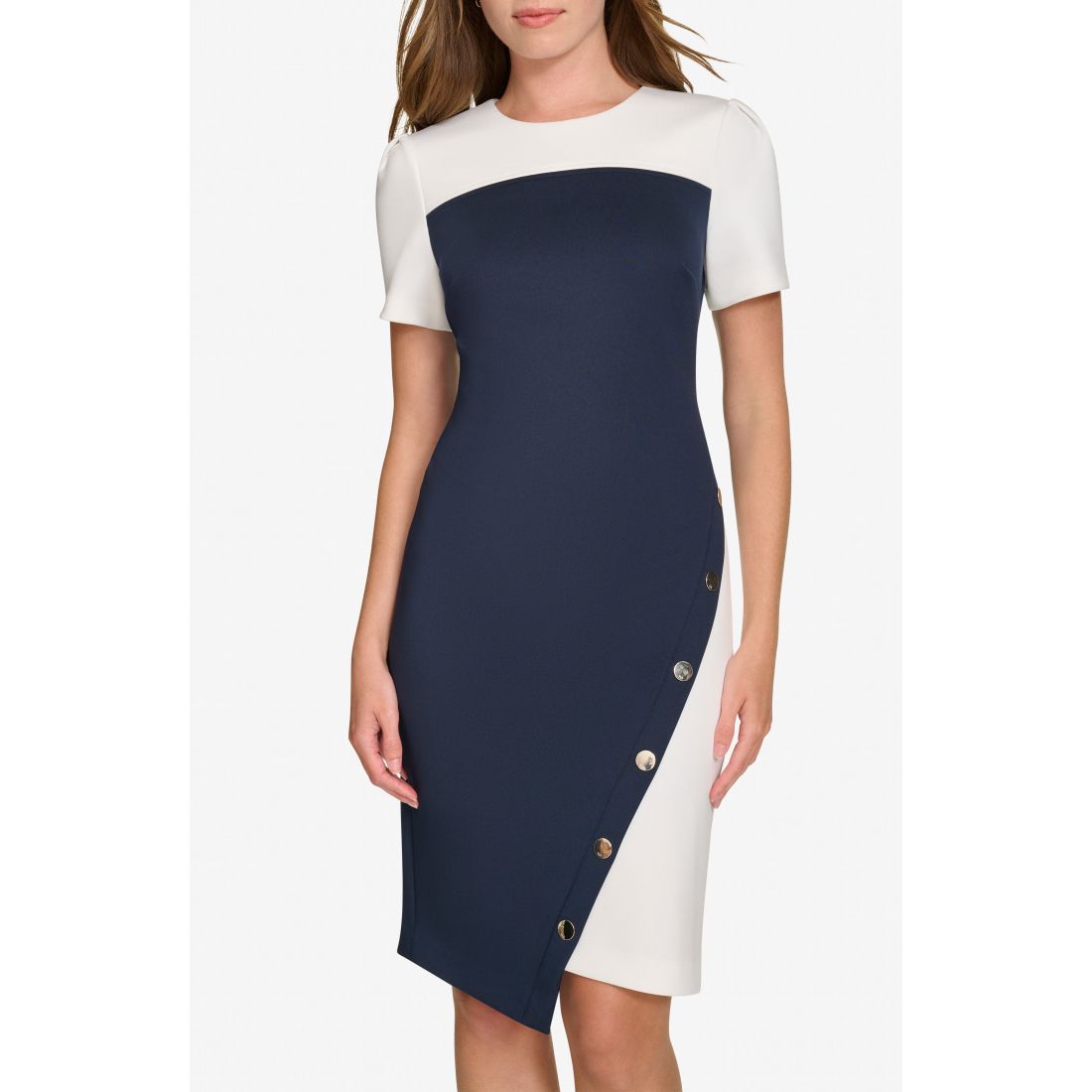 Tommy hilfiger - Robe fourreau 'Asymmetric Scuba' pour Femmes