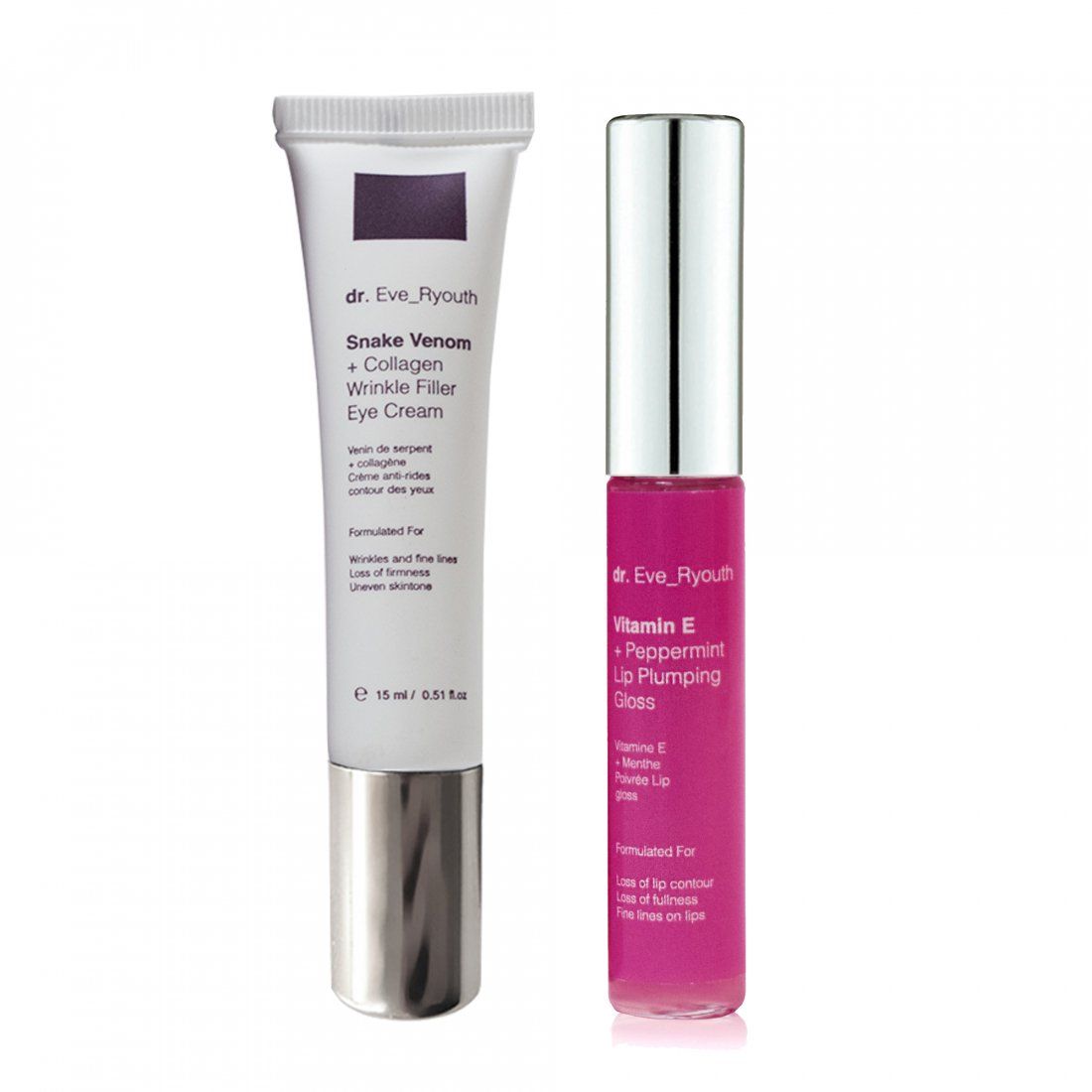 Dr. eve_ryouth - Coffret de soins de la peau 'Snake Venom + Collagen Wrinkle Filler Eye Cream 15 + Vitamin E A' - 2 Pièces