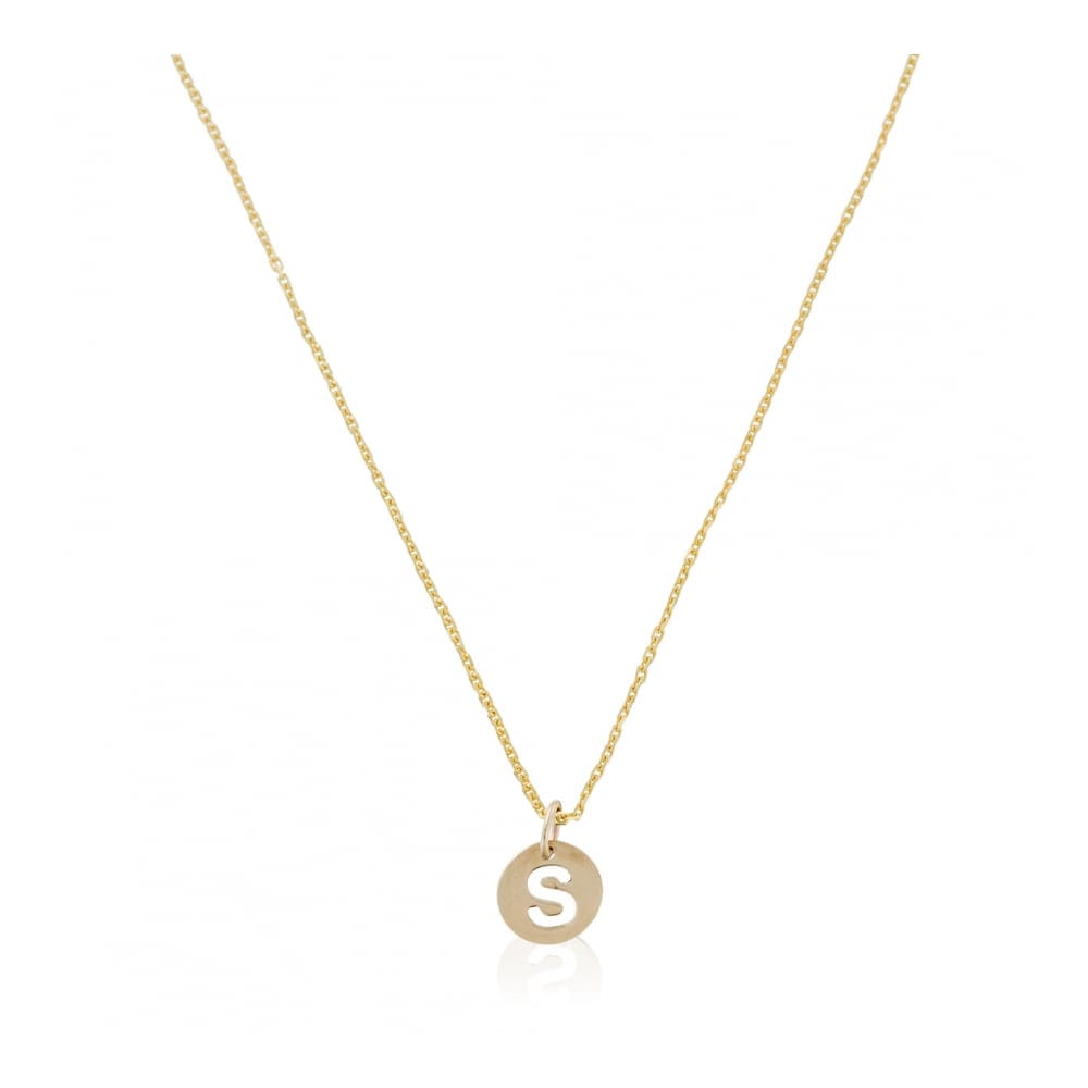 Or éclat - "Pendentif 'Lettre S' pour Femmes"-0