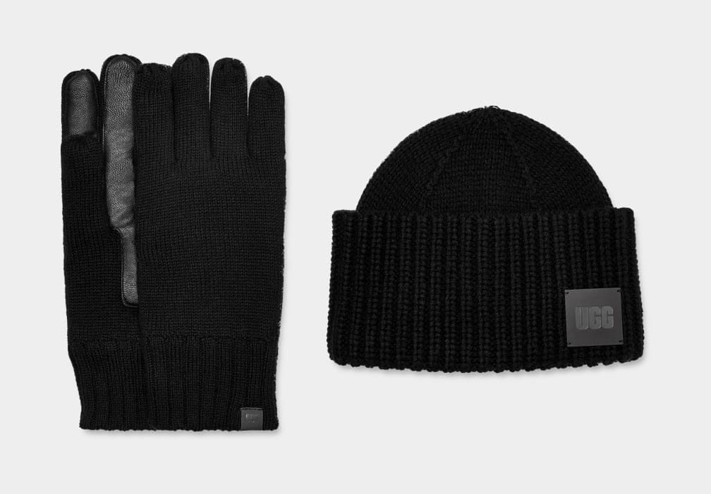 UGG - M's KNIT BEANIE AND GLOVE SET