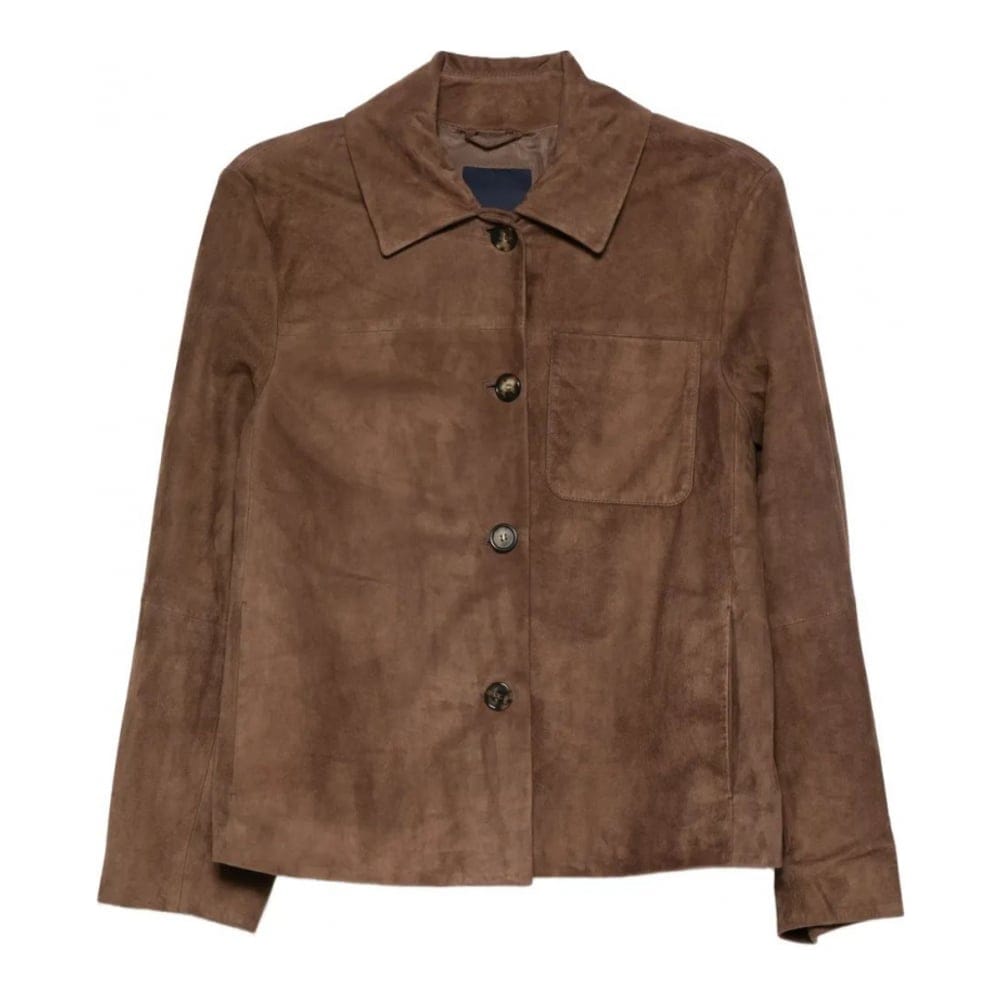 S max mara - Veste en cuir 'Long-Sleeved' pour Femmes