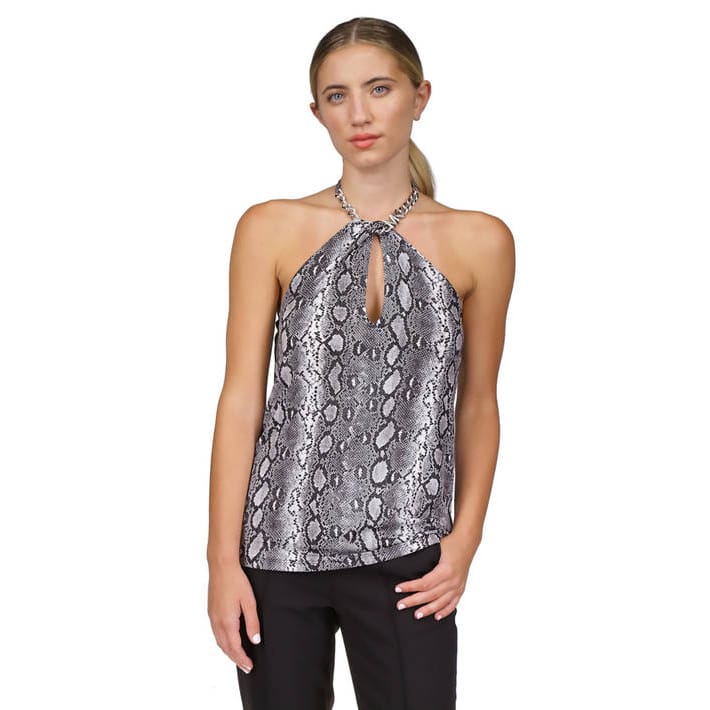 Michael michael kors - 'Chain Neck Halter Tank' pour Femmes