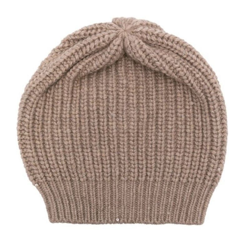 Brunello cucinelli - Bonnet 'Sequin-Embellished Ribbed' pour Femmes