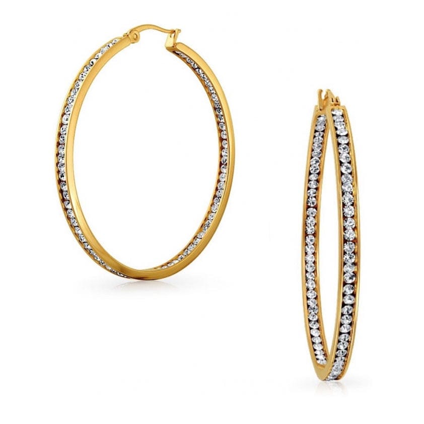 Liv oliver - Boucles d'oreilles 'Multi Side Embelisshed Hoop' pour Femmes