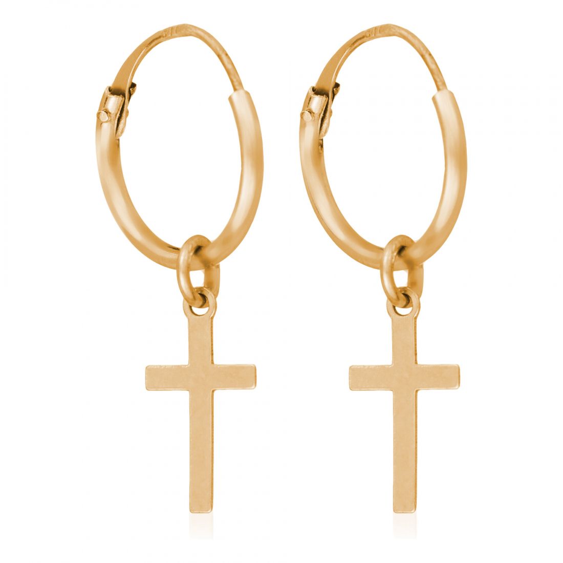 Or éclat - Boucles d'oreilles 'Croixe' pour Femmes