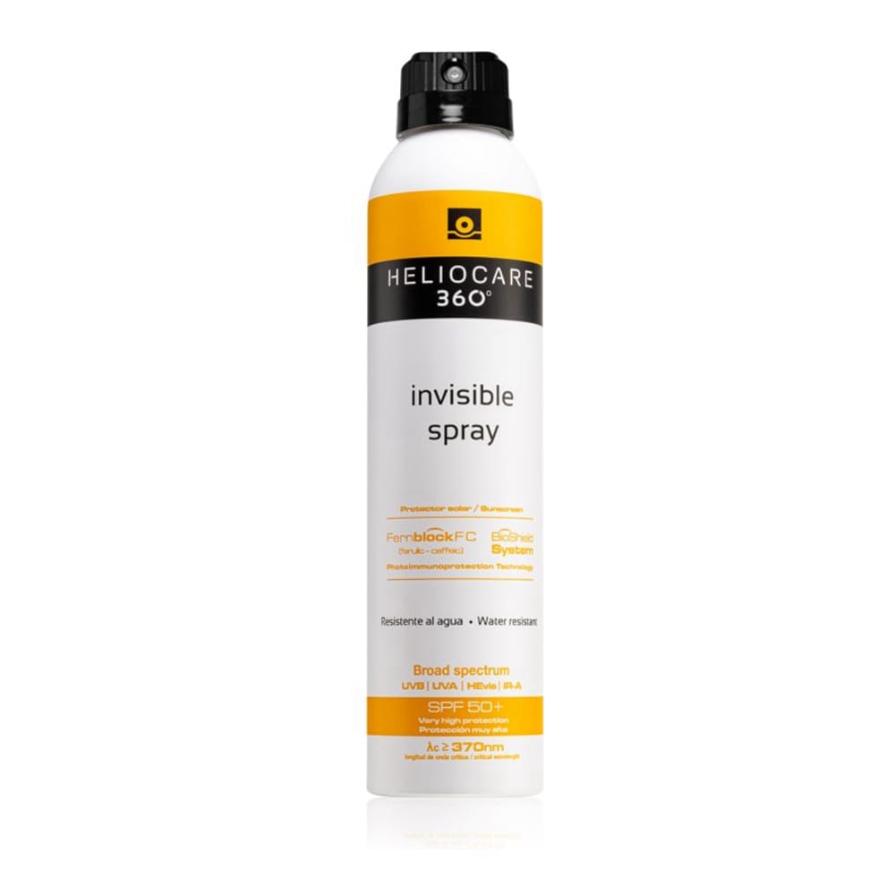 Heliocare - Spray de protection solaire '360° Invisible SPF50+' - Tous types de peau, 200 ml