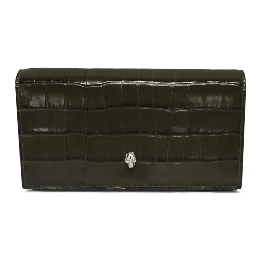 Alexander mcqueen - Portefeuille 'Crocodile-Embossed' pour Femmes