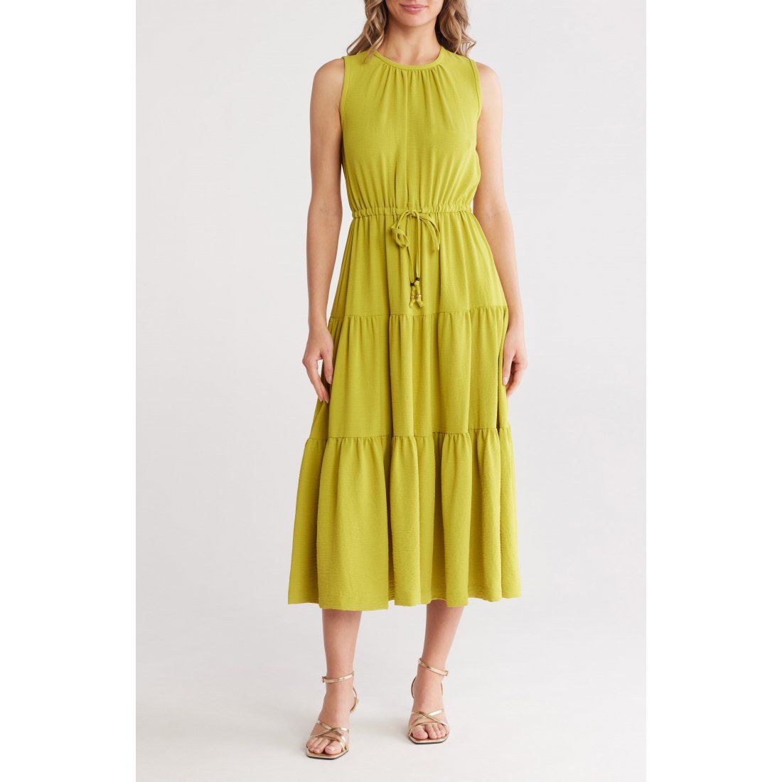 Calvin klein - Robe Midi 'Sleeveless Tiered A-Line' pour Femmes