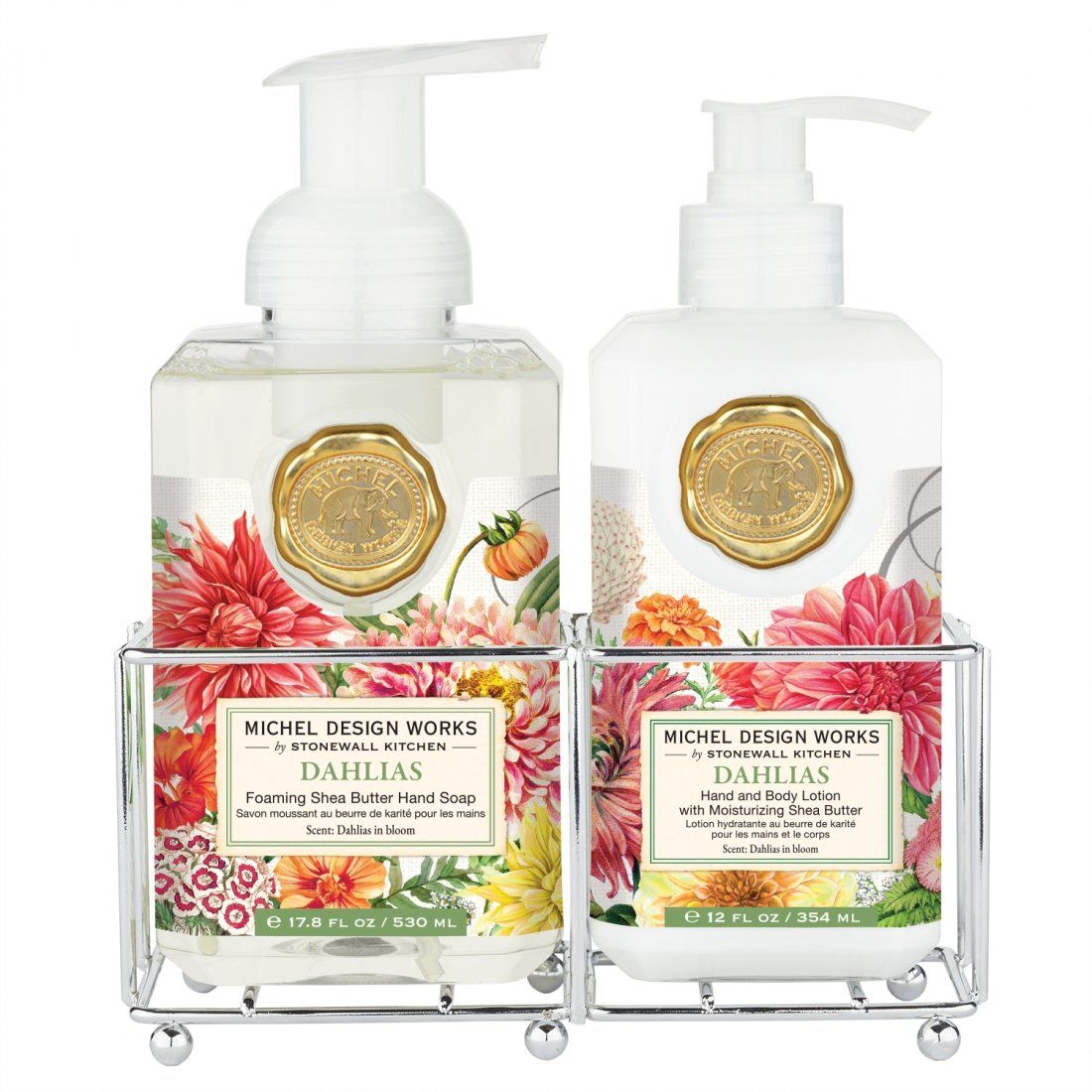 Michel design works - Set de soins des mains 'Dahlias' - 2 Pièces