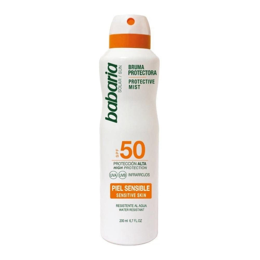 Babaria - Brume de crème solaire 'Solar SPF50' - Peaux sensibles, 200 ml