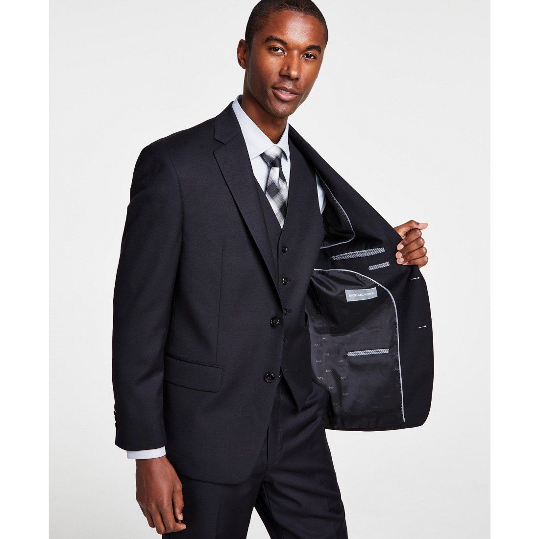 Michael kors - 'Classic-Fit Wool-Blend Stretch Solid Suit Jacket' pour Hommes