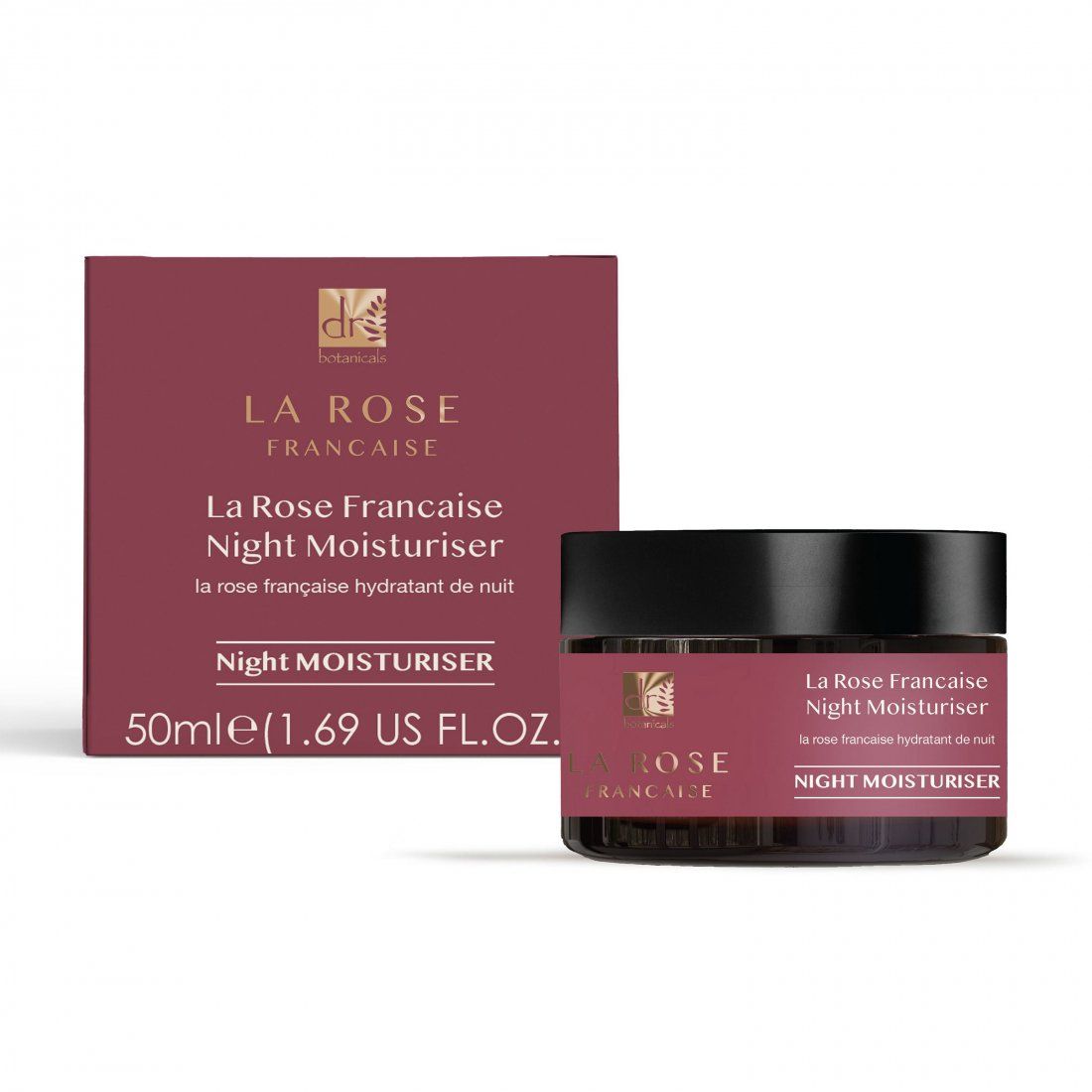 Dr. botanicals - Hydratant de nuit 'La Rose Francaise' - 50 ml