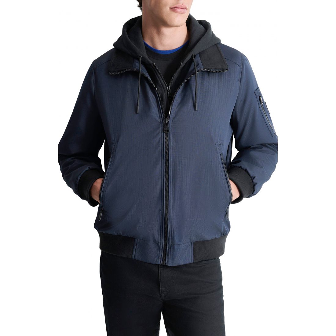 Dkny - Blouson bomber 'Water Resistant With Hooded Bib' pour Hommes