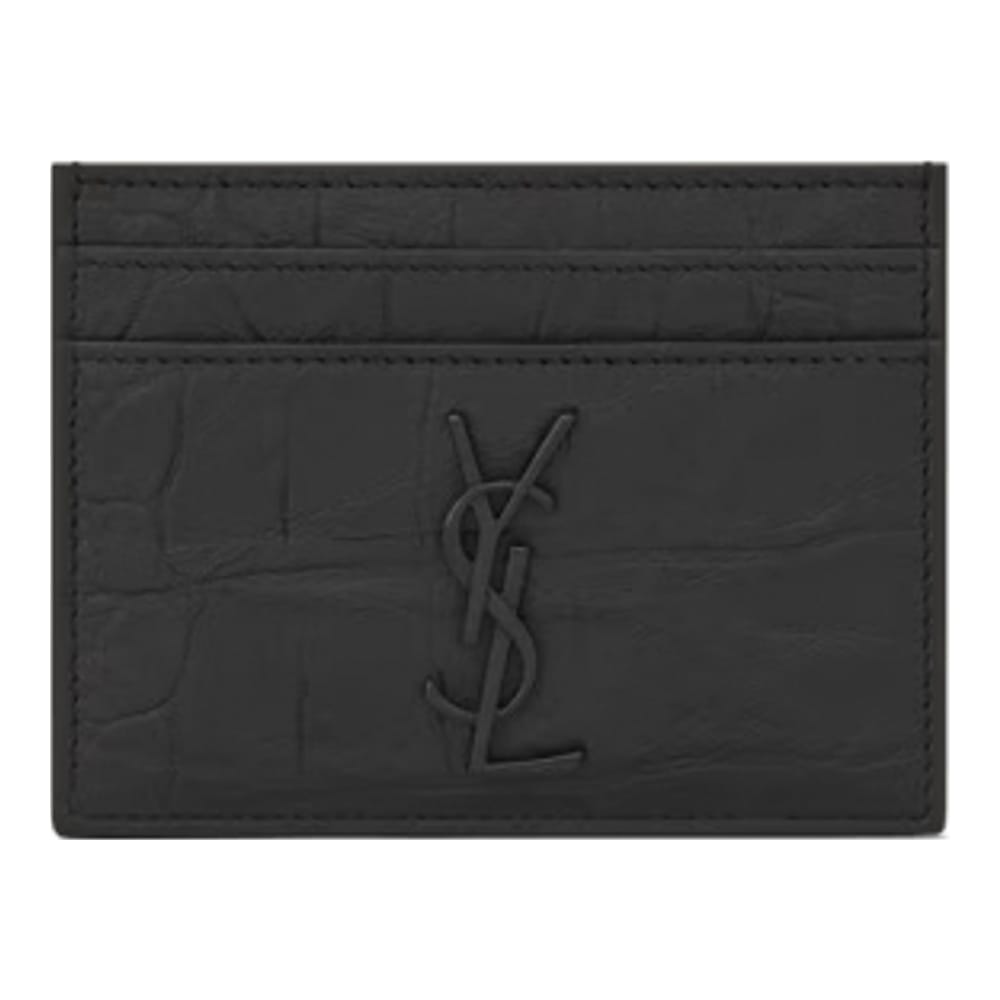 Saint laurent - Porte-carte 'Cassandre Crocodile-Embossed' pour Hommes