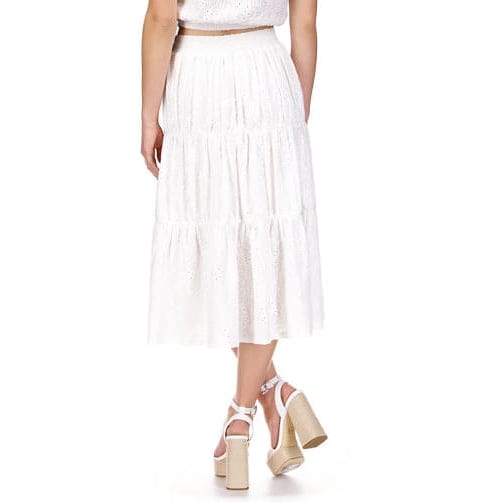 Michael michael kors - 'Tiered Eyelet Midi Skirt' pour Femmes