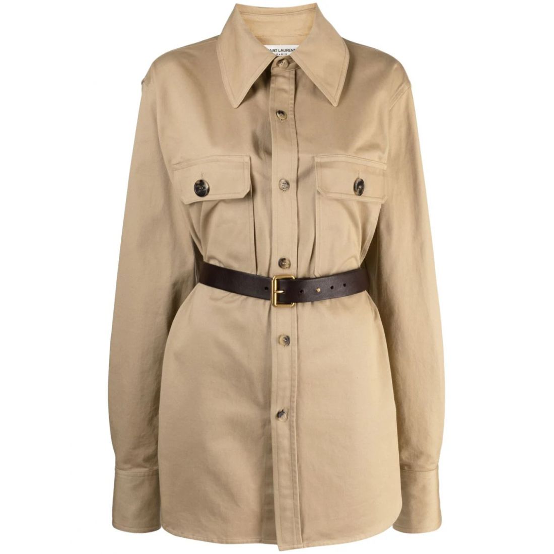 Saint laurent - Chemise 'Belted Saharienne' pour Femmes