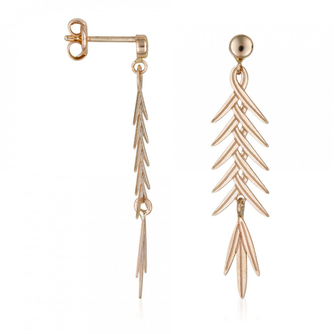 Oro di oro - "Boucles d'oreilles 'Feuillage Brillant' pour Femmes"