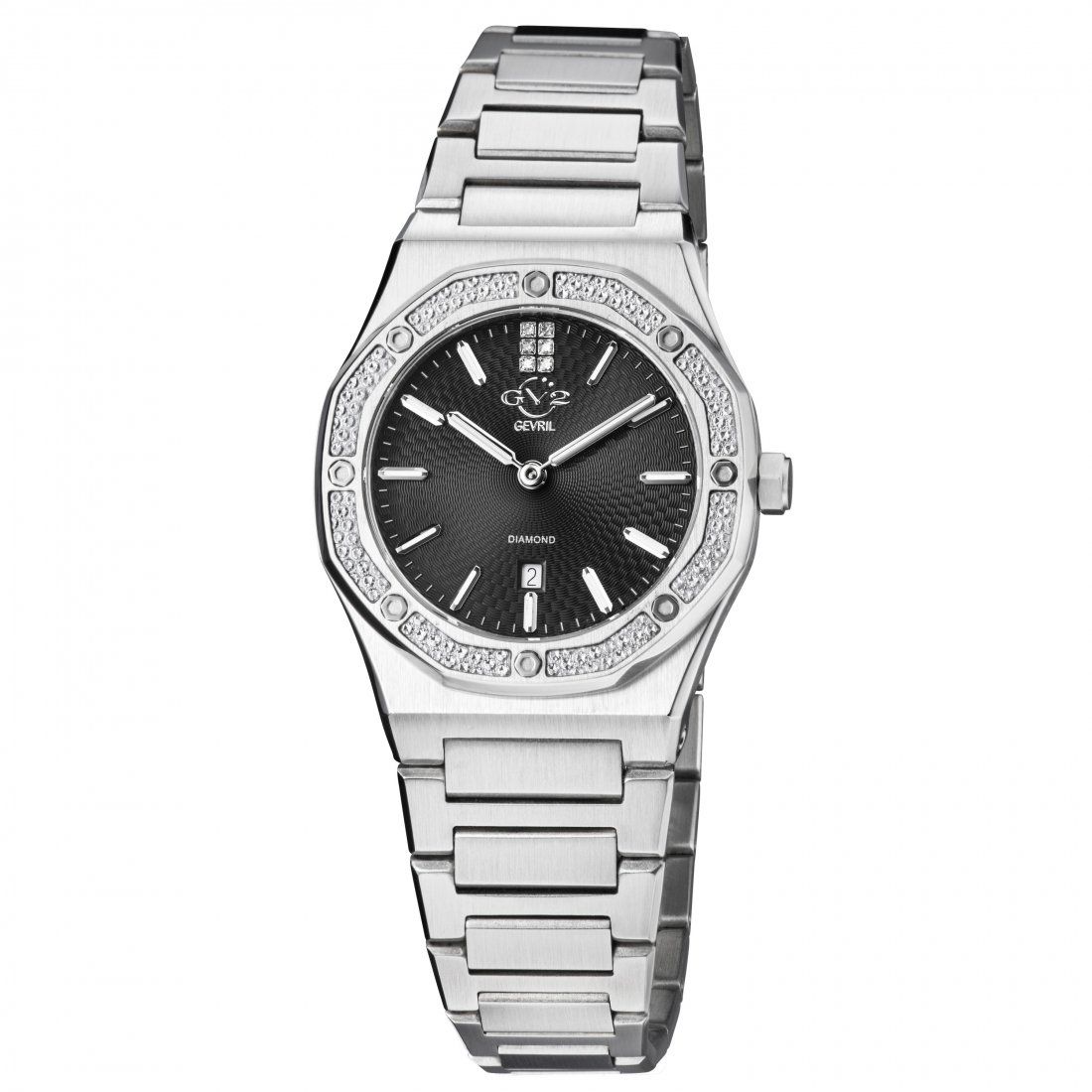 Gevril - Women's Palmanova Steel Case Black Dial Watch