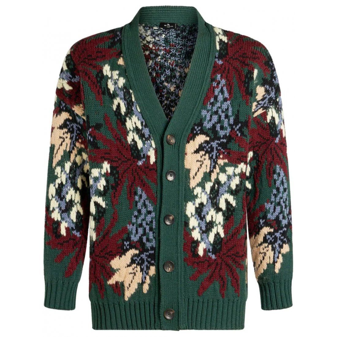 Etro - Cardigan 'V-Neck Jacquard' pour Hommes