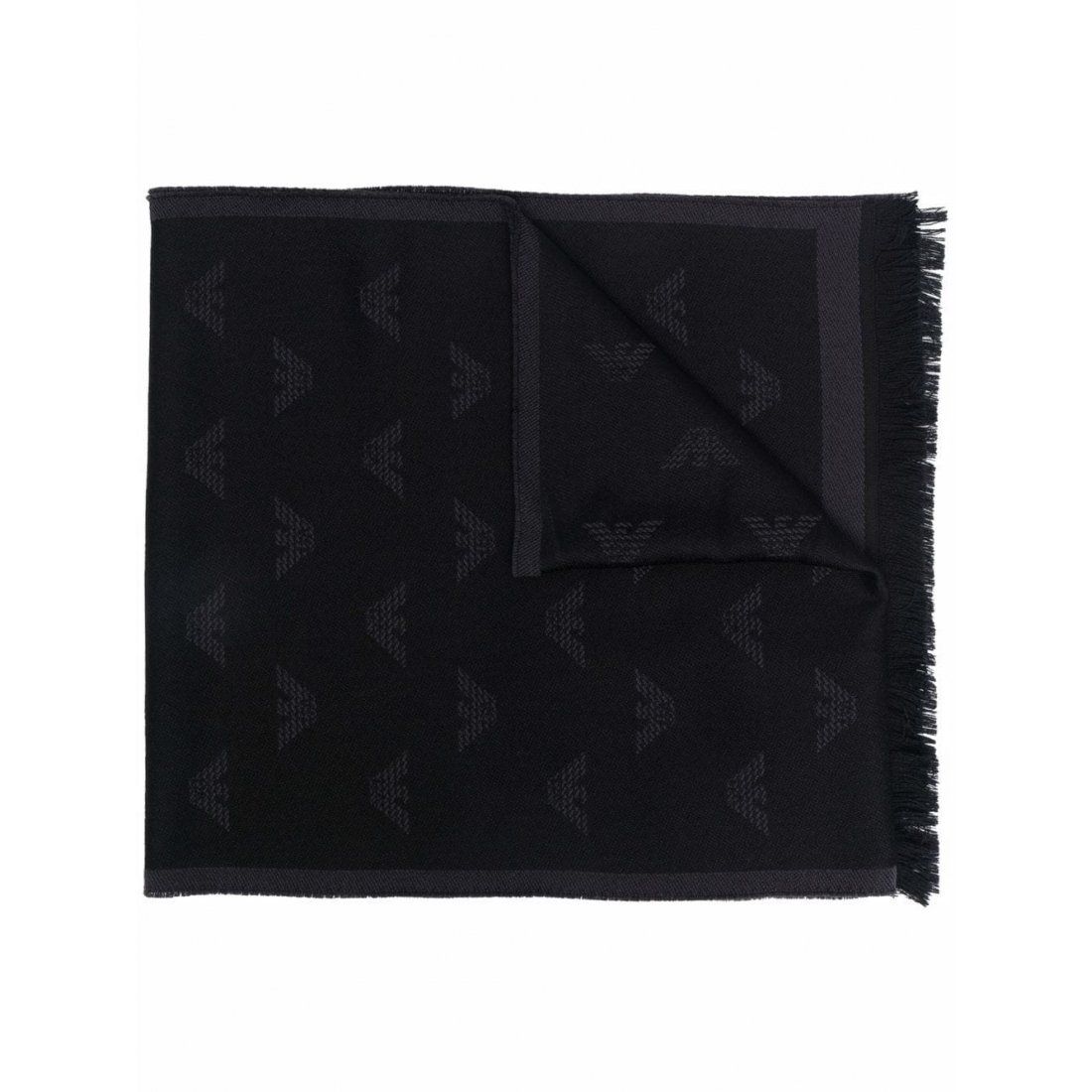 Emporio armani - Écharpe en laine 'Logo Embroidered' pour Hommes