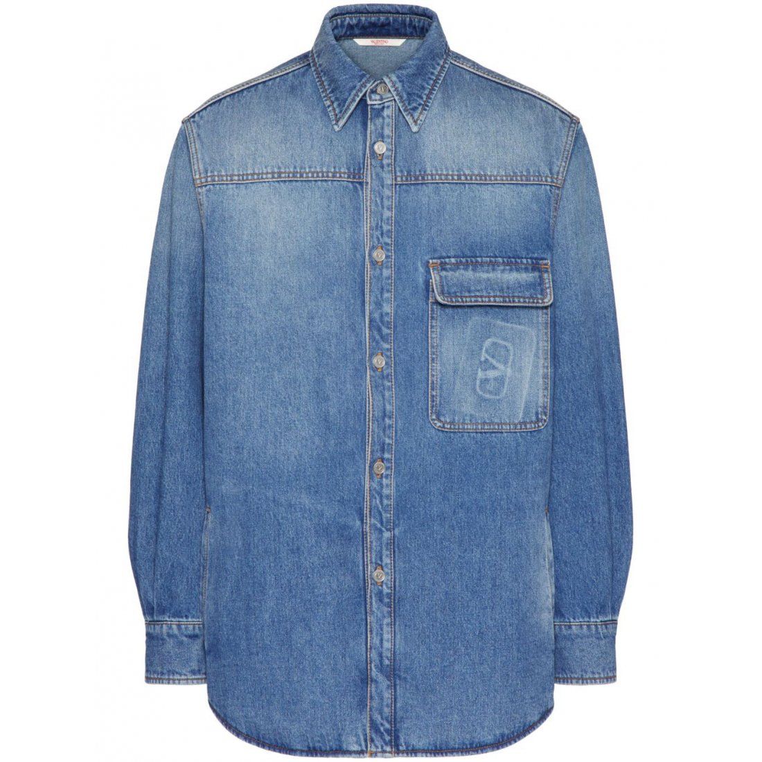 Valentino - Chemise en Jean 'Faded' pour Hommes