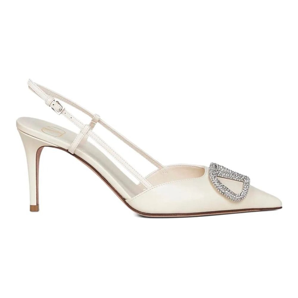 Valentino garavani - Escarpins à bride 'V-Logo Signature Crystal-Embellished' pour Femmes