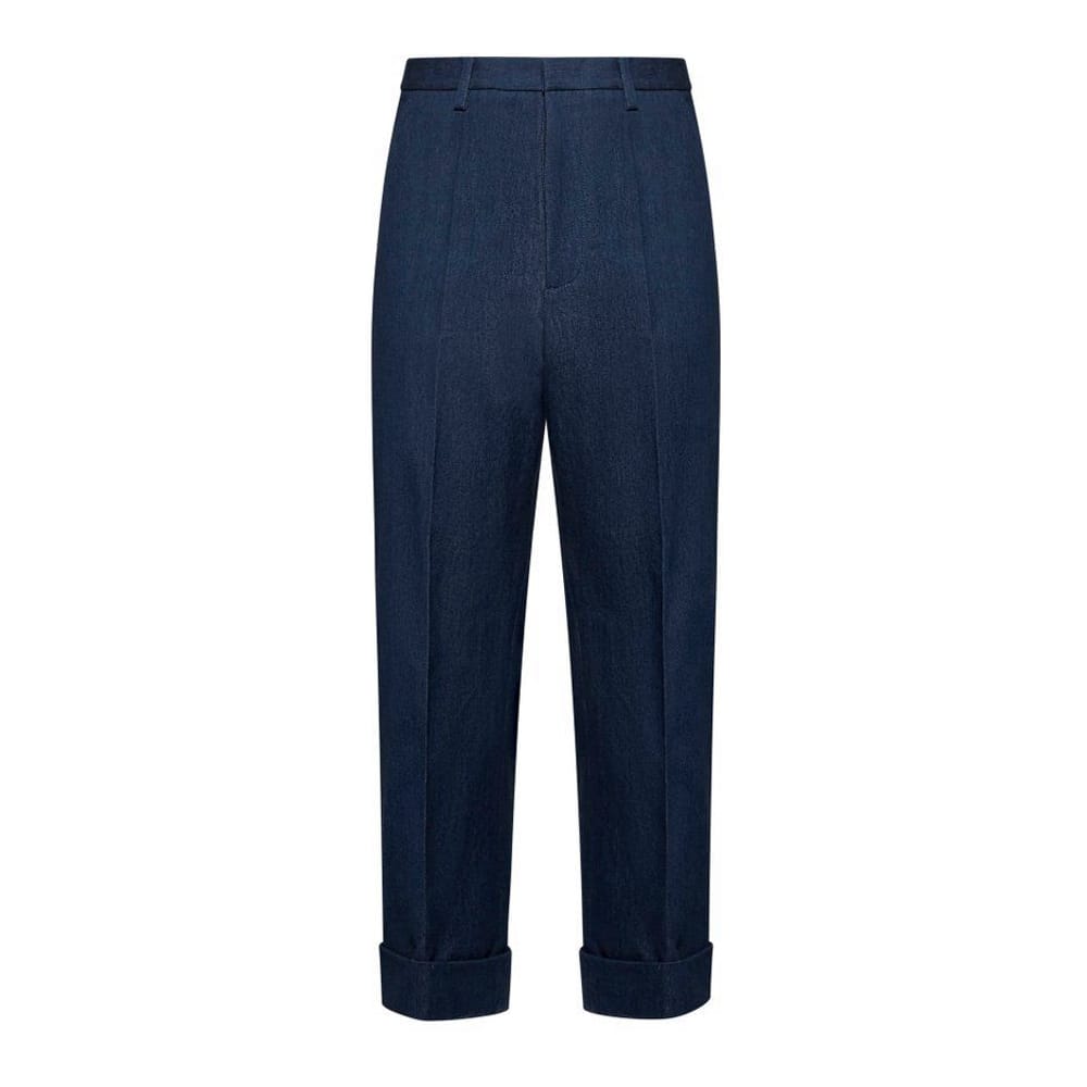 Valentino - Jeans 'Valentino Pleat Detailed Straight Leg' pour Hommes