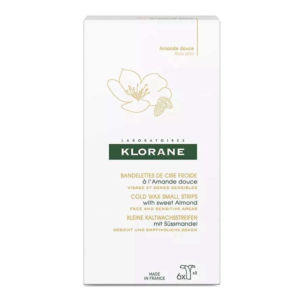 Klorane - Bandes de cire froide 'À l'Amande Douce' - 6 Pièces