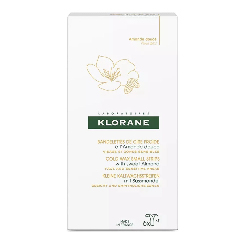 Klorane - Bandelettes de Cire Froide à L'Amande Douce - 6 Pièces