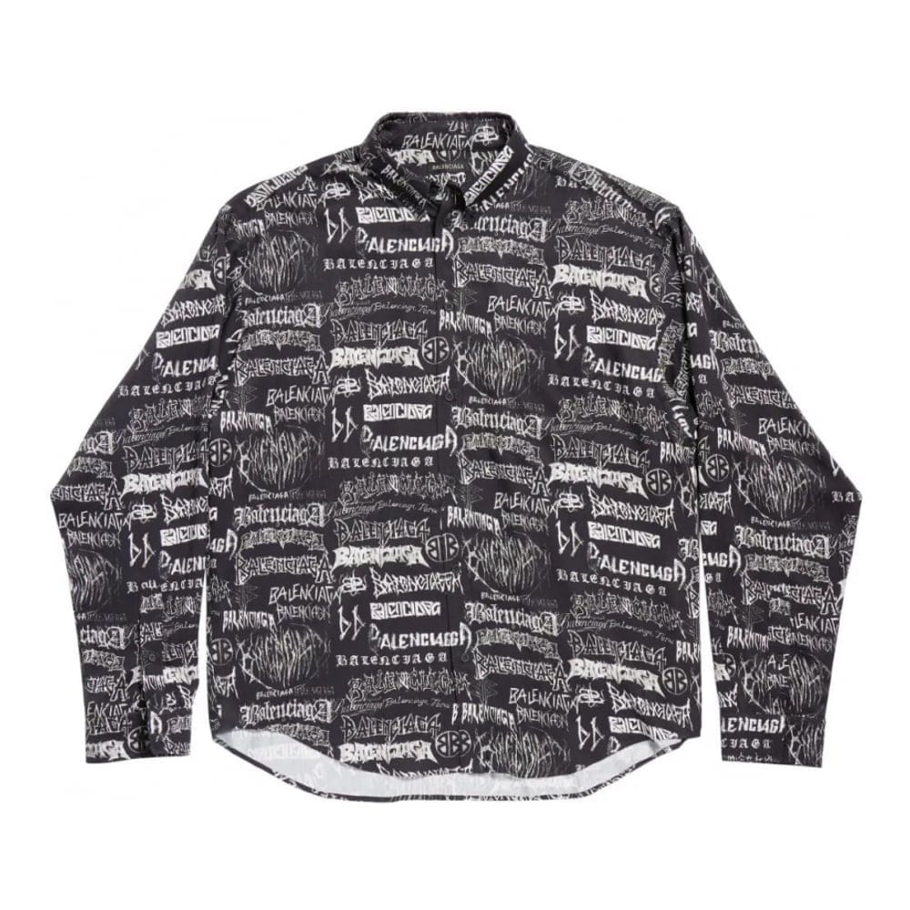 Balenciaga - Chemise 'Logo-Print Long-Sleeves' pour Hommes