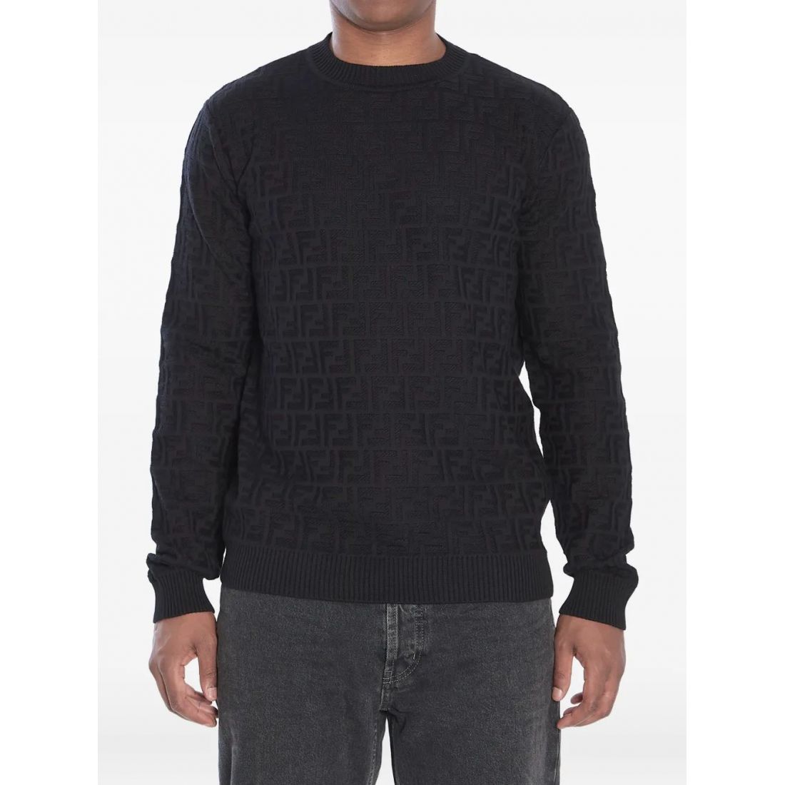 Fendi - Pull 'FF-Monogram Crew-Neck' pour Hommes