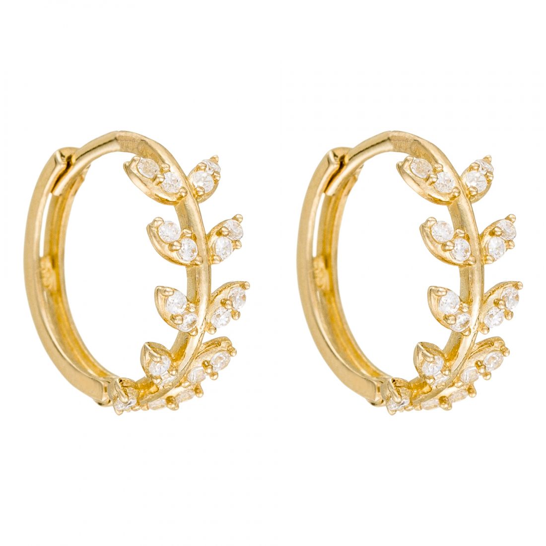 Or éclat - Boucles d'oreilles 'Feuillette' pour Femmes