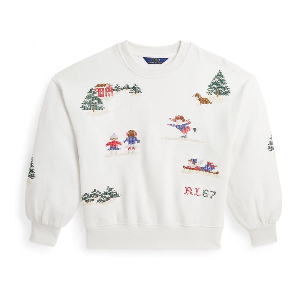Ralph lauren kids - "'Embroidered Fleece Sweatshirt' pour Grandes filles"
