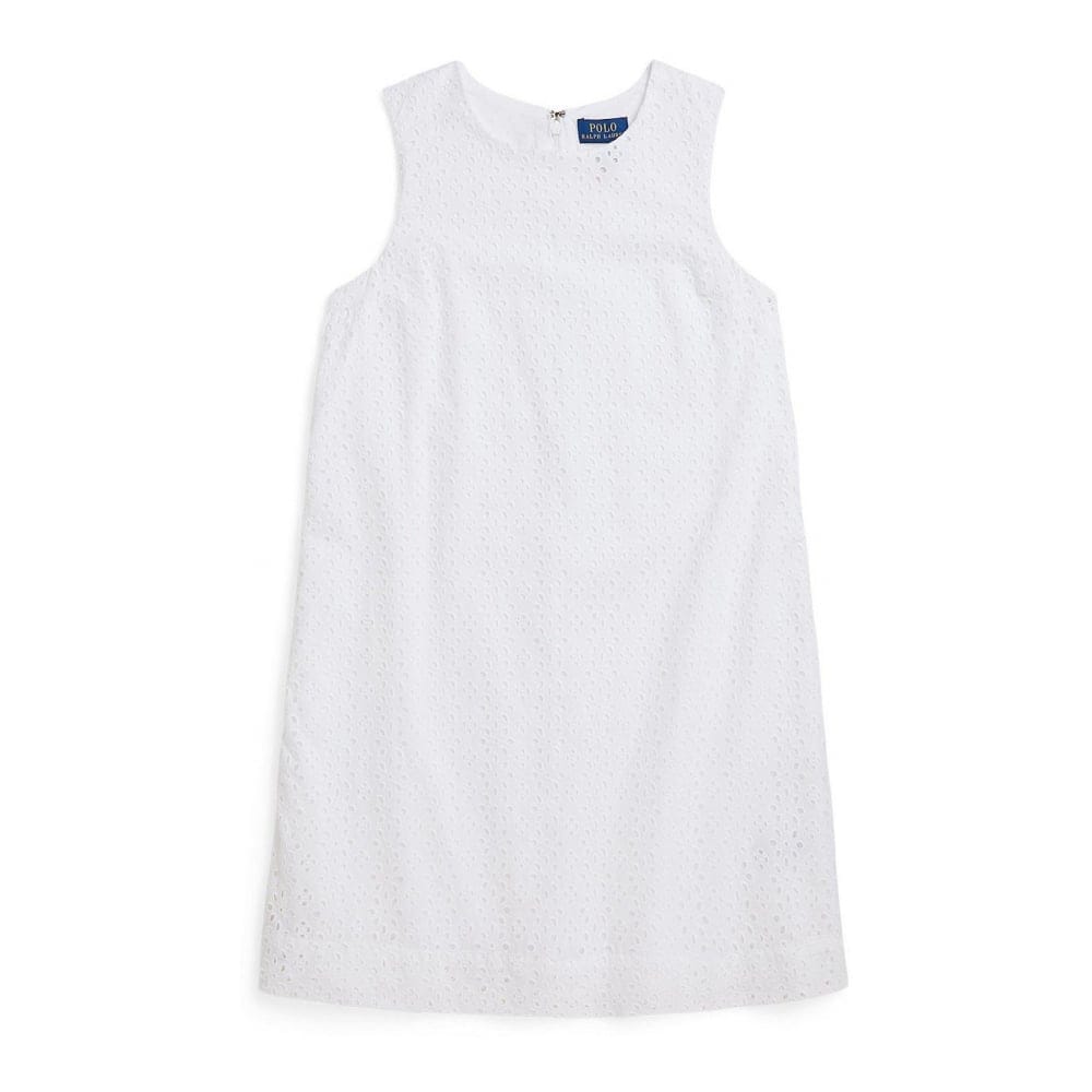 Polo ralph lauren - 'Eyelet-Embroidered Cotton Dress' pour Grandes filles