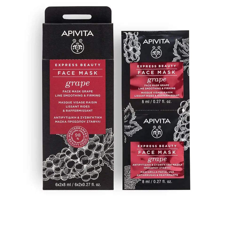 Apivita - Masque visage 'Express Beauty Line Smoothing & Firming' - Grape 8 ml, 2 Pièces