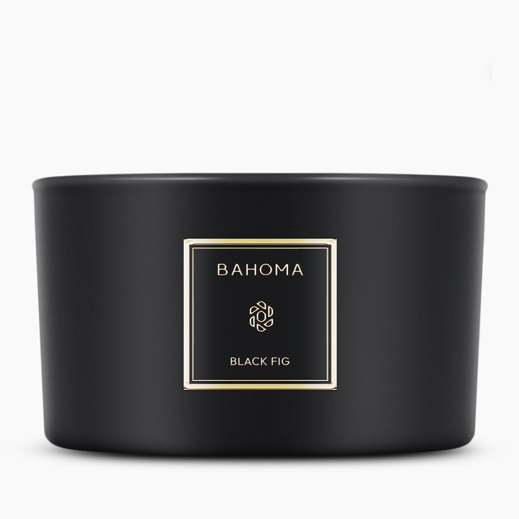 Bahoma london - Bougie 3 mèches 'Obsidian' - Black Fig 400 g