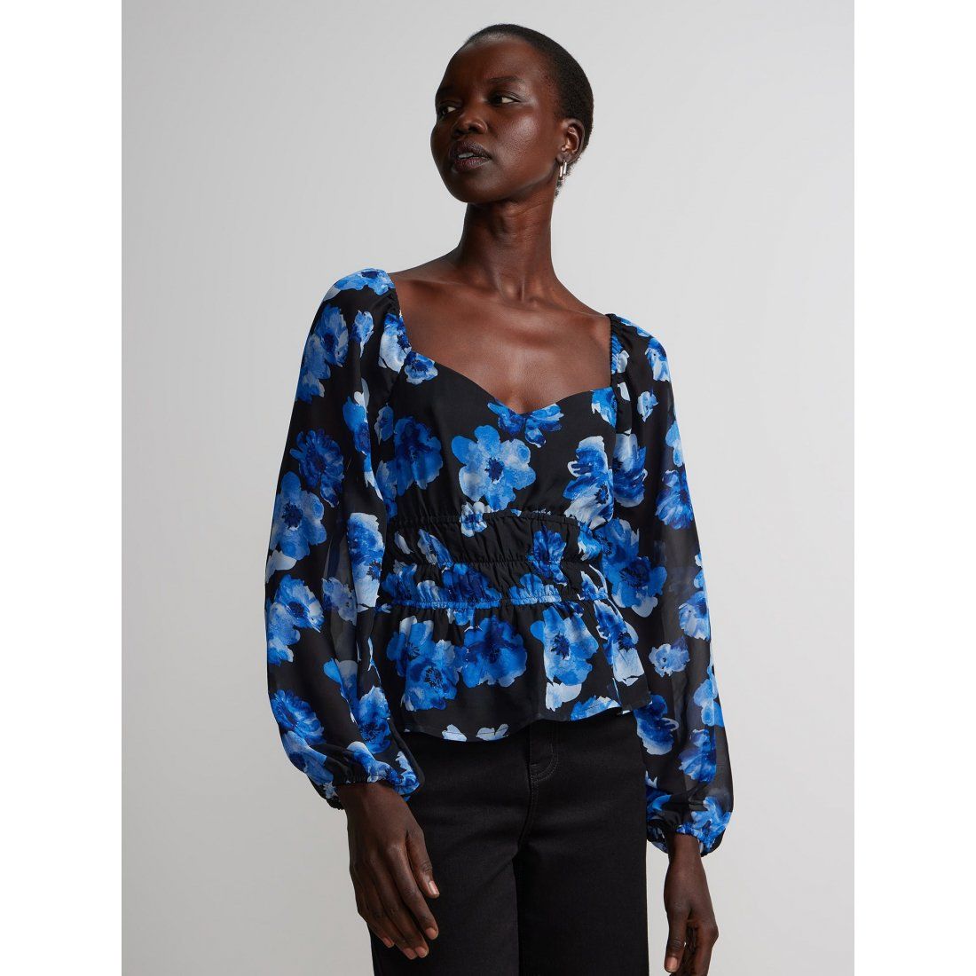 New york & company - Top à manches longues 'Floral' pour Femmes